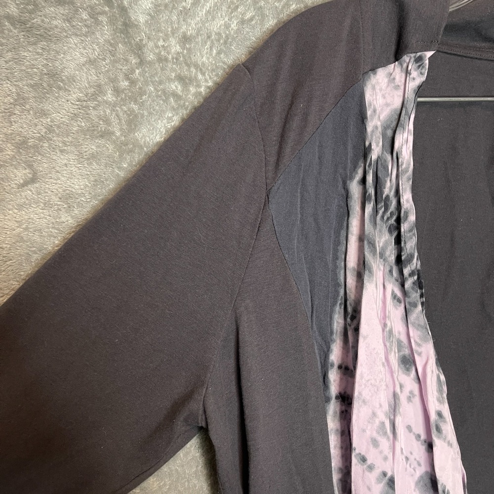 LIVI Women Active Tie Dye Waterfall Lightweight Stretch Open Front Top 14/16